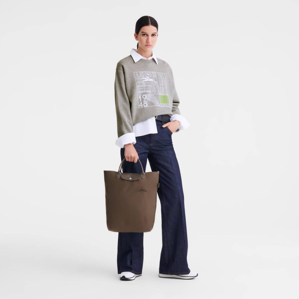 Terra Women Le Pliage Green M Tote Bag Terra - Canvas Longchamp Handbags - Image 2