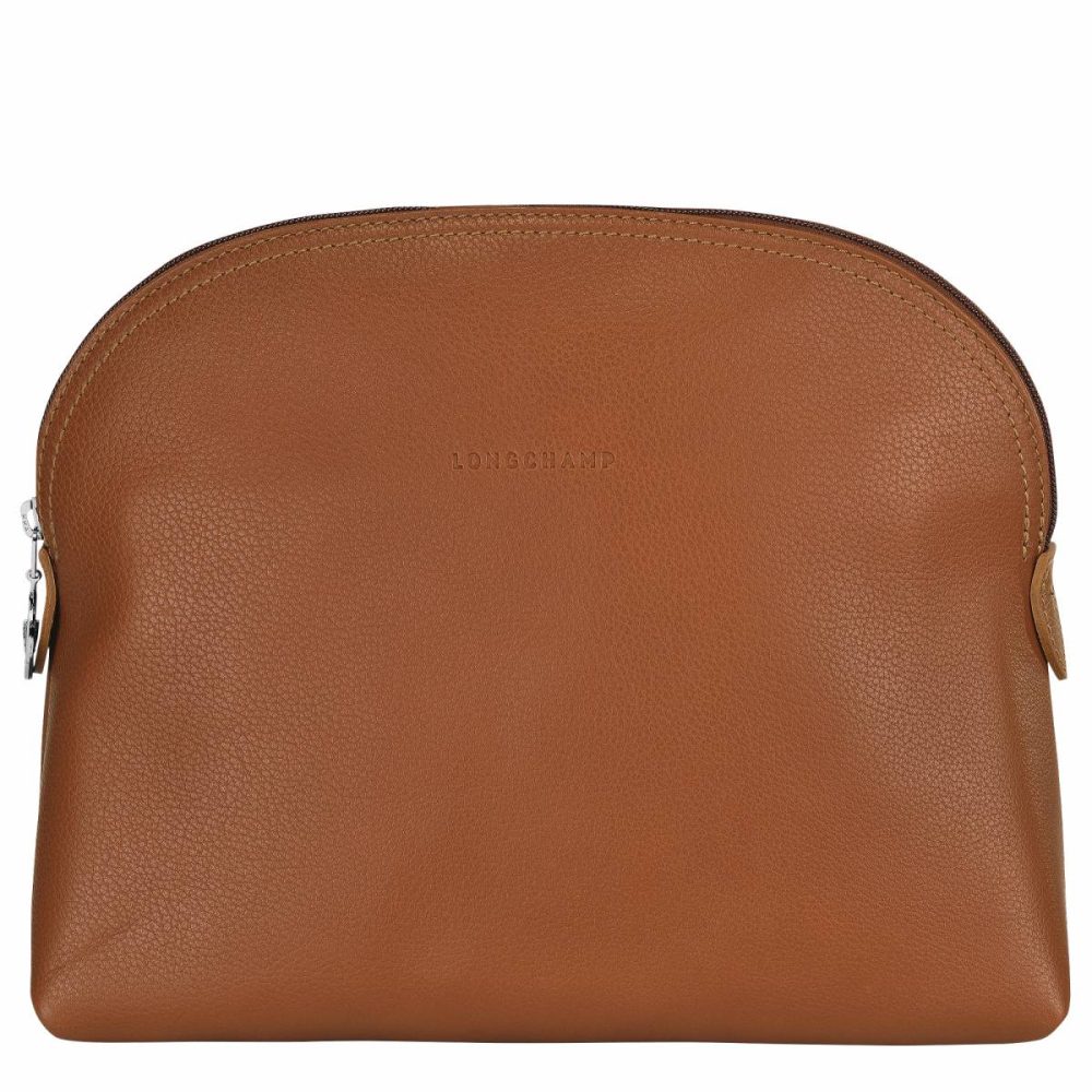 Toiletry Bags Women Le Foulonné Toiletry Case Caramel - Leather Caramel Longchamp