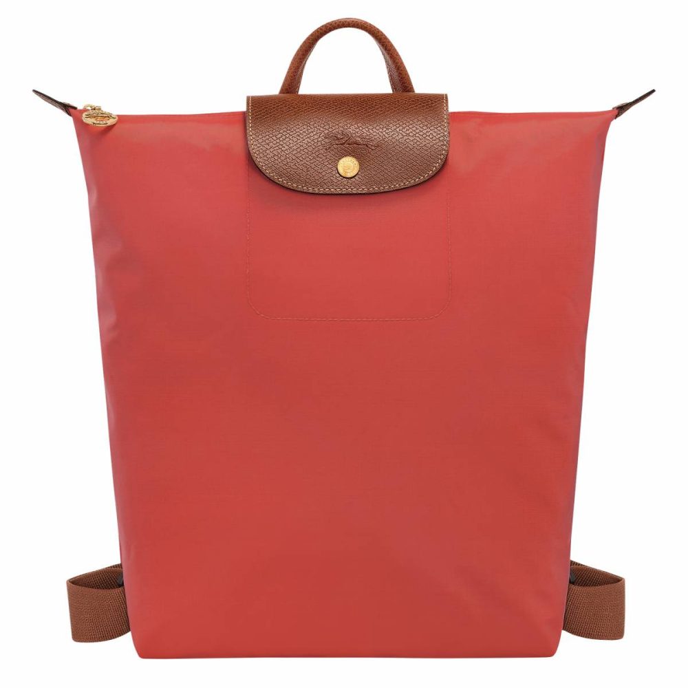 Tomato Backpacks Women Le Pliage Original M Backpack Tomato - Canvas Longchamp