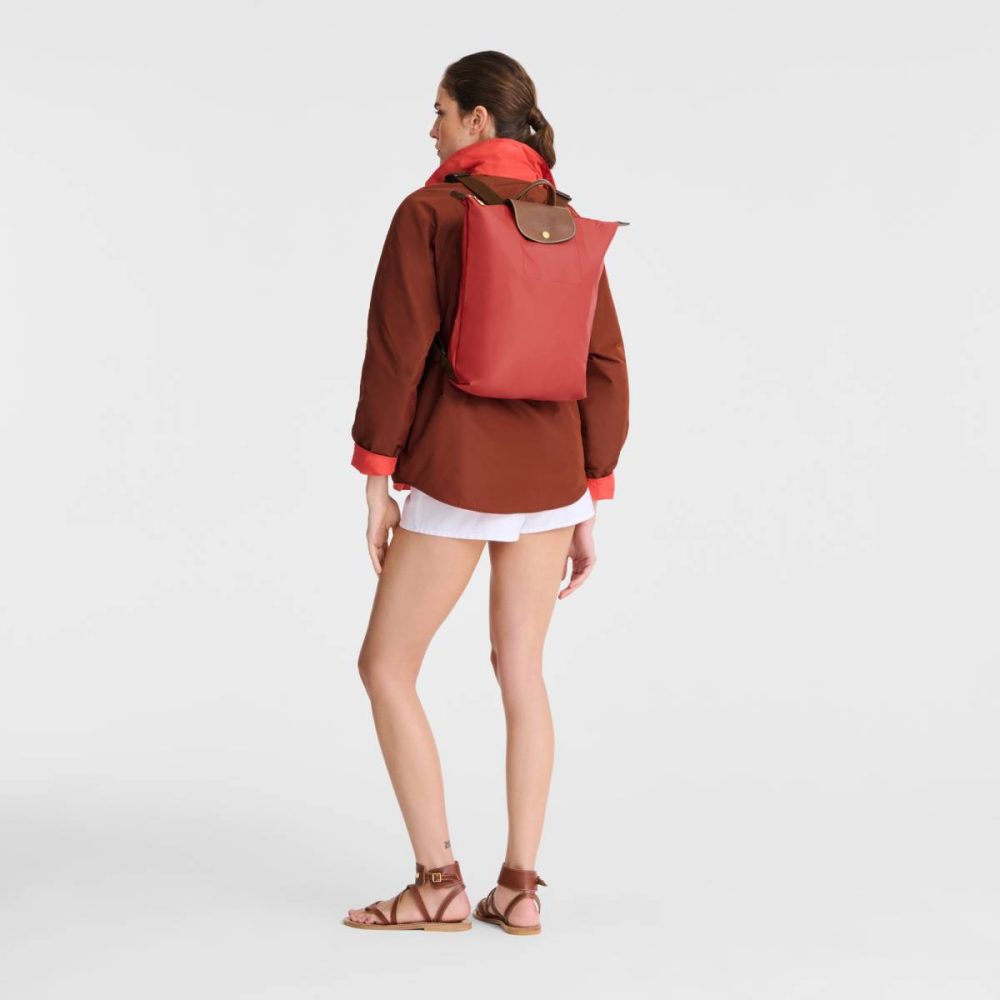 Tomato Backpacks Women Le Pliage Original M Backpack Tomato - Canvas Longchamp - Image 2