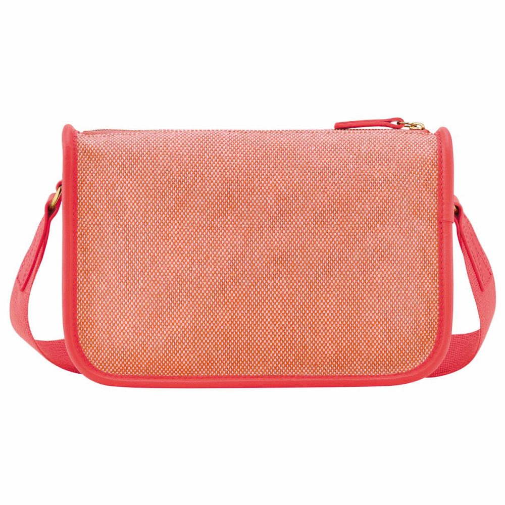 Tomato Le Foulonné S Crossbody Bag Tomato - Canvas Longchamp Crossbody Bags Women - Image 4