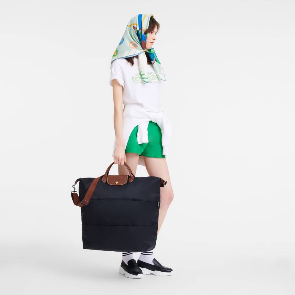 Travel Bags Black Le Pliage Original Travel Bag Expandable Black - Recycled Canvas Longchamp Women