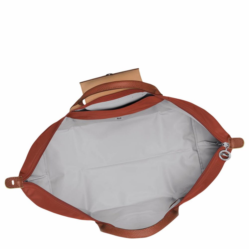 Travel Bags Le Pliage Green L Travel Bag Chestnut - Recycled Canvas Longchamp Chestnut Women - Image 4