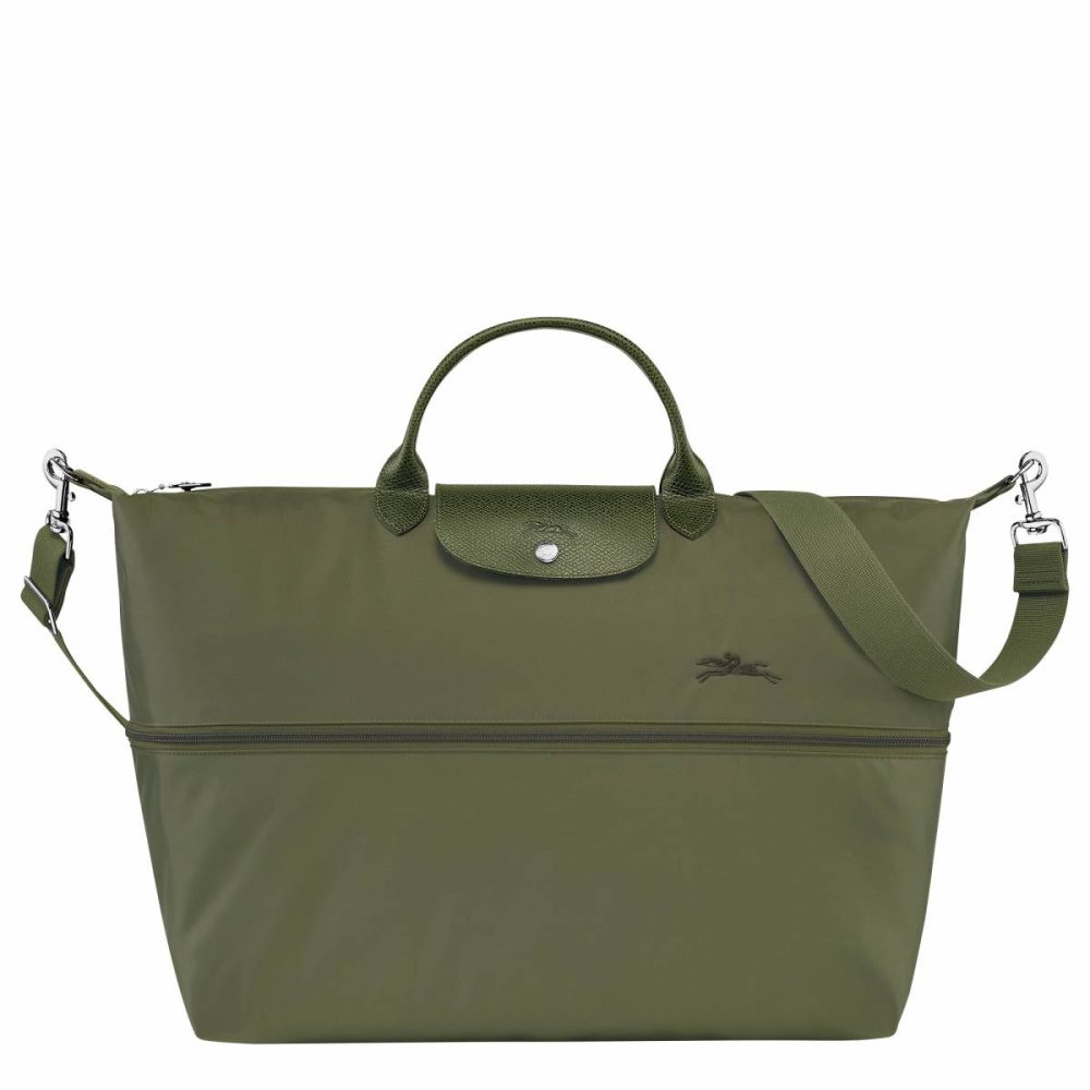 Travel Bags Le Pliage Green Travel Bag Expandable Forest - Recycled Canvas Forest Women Longchamp - Image 5