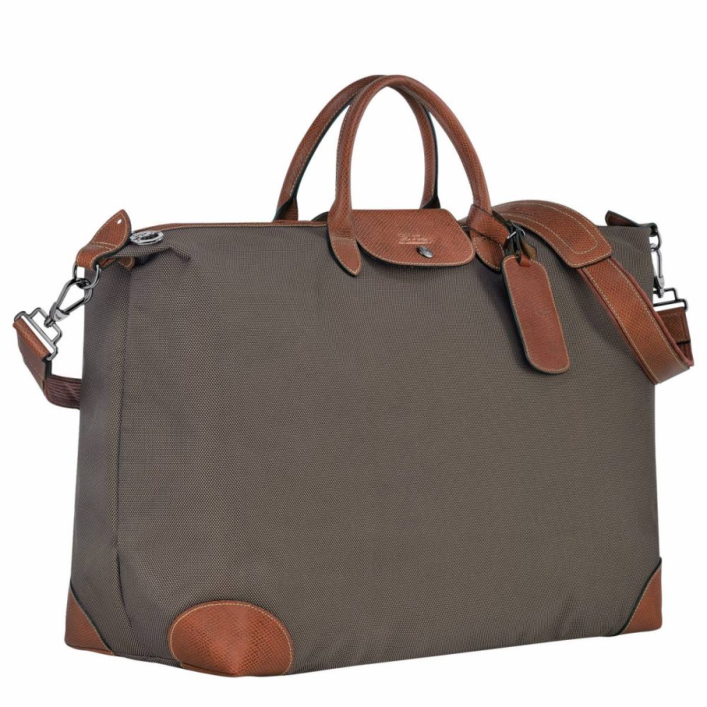 Travel Bags Longchamp Boxford Xl Travel Bag Brown - Recycled Canvas Brown Women - Image 2