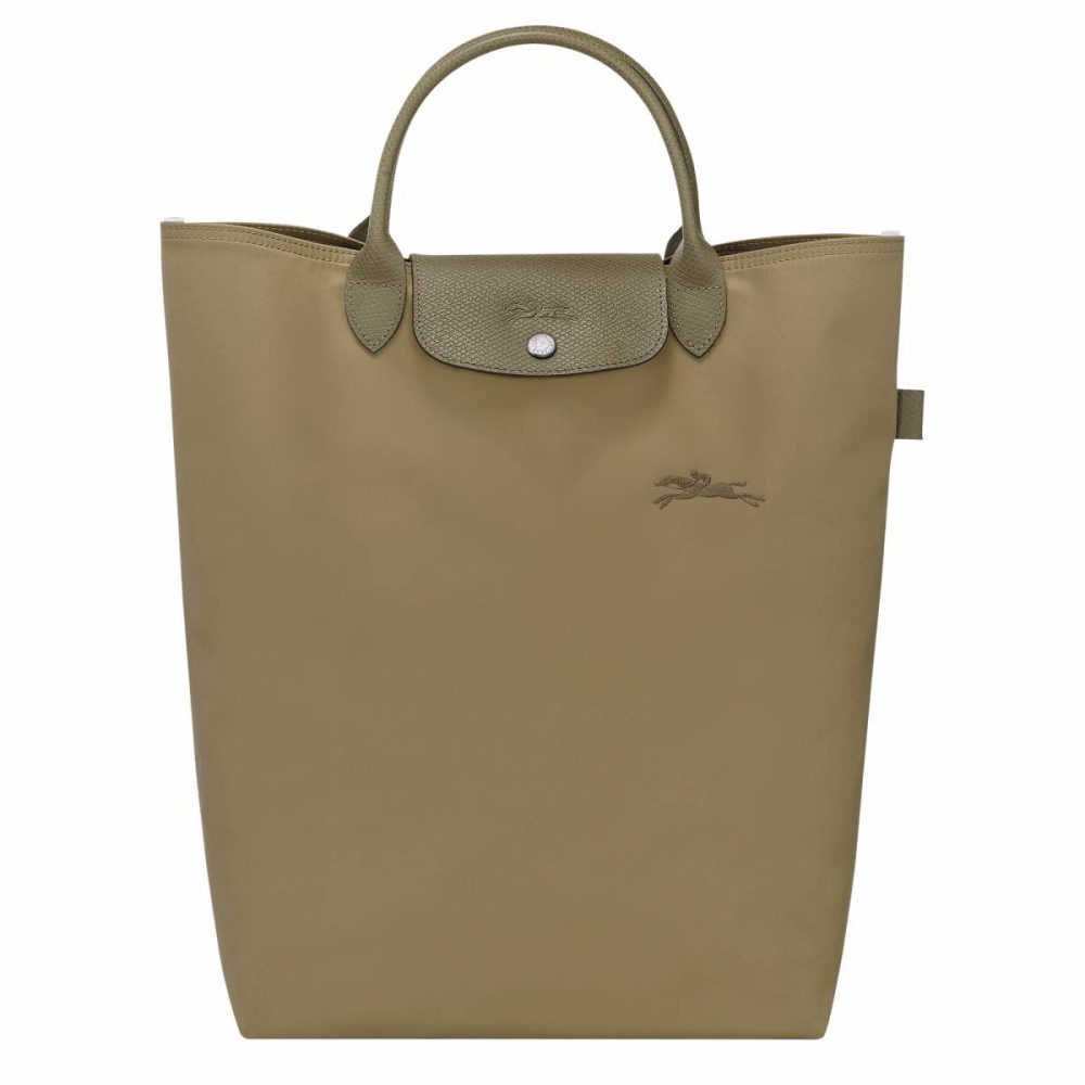 Women Artichoke Longchamp Handbags Le Pliage Green M Tote Bag Artichoke - Canvas