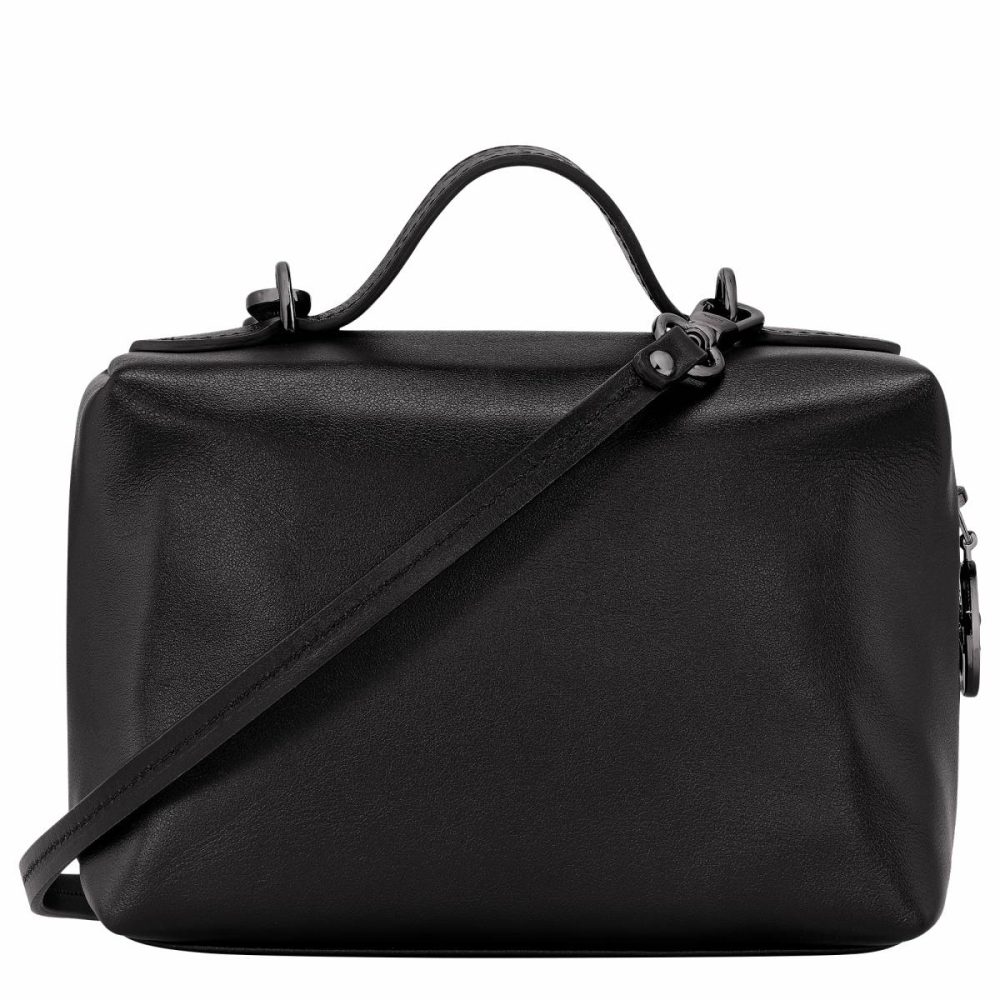 Women Black Leather Bags Le Pliage Xtra Xs Vanity Black - Leather Longchamp - Image 4