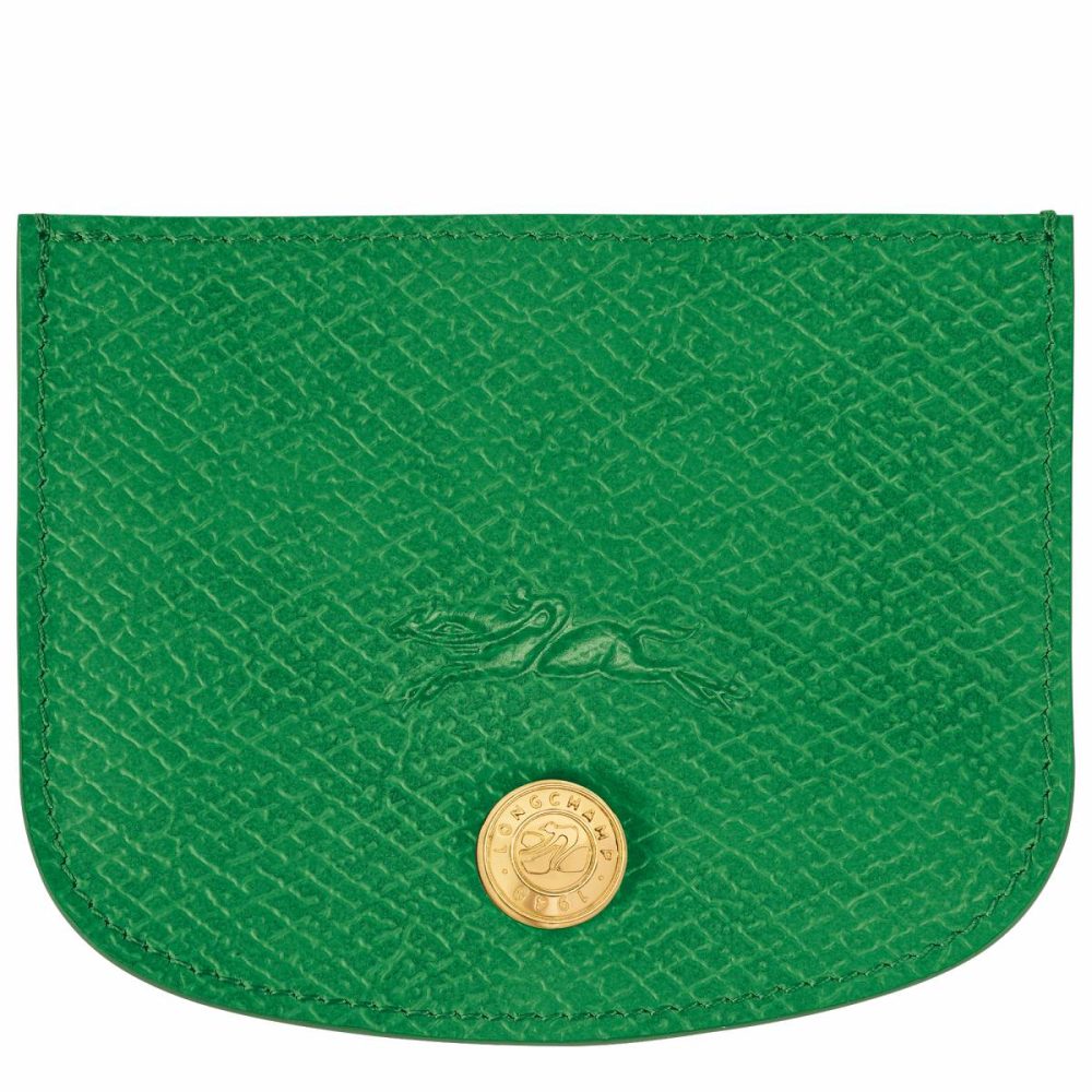 Women Cardholders & Coin Purses Épure Card Holder Green - Leather Longchamp Green