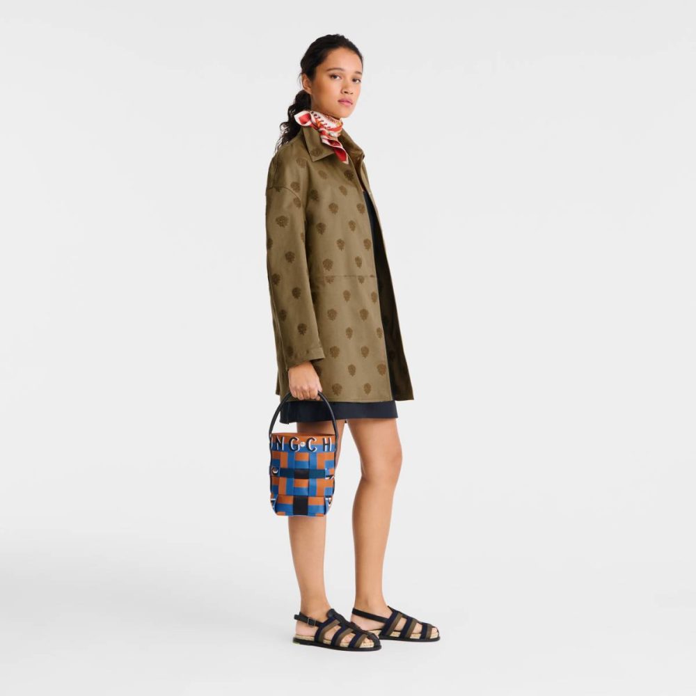 Women Cedar/Walnut Re-Play Xs Bucket Bag Cedar/Walnut - Canvas Mini Bags Longchamp - Image 2
