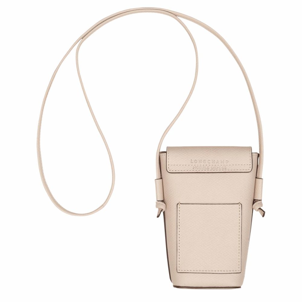 Women Épure Phone Case With Leather Lace Paper - Leather Paper Longchamp Phone Cases - Image 4