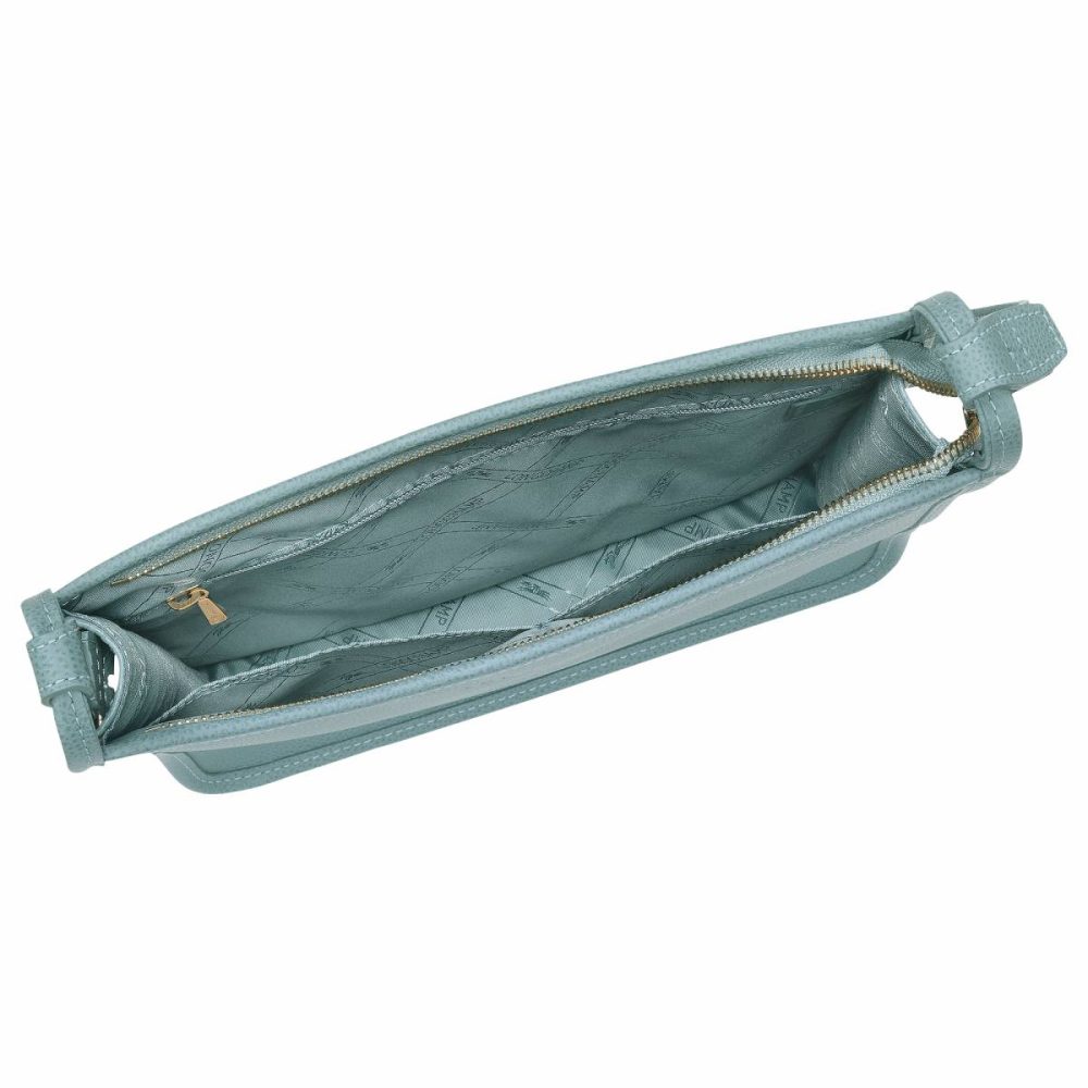 Women Eucalyptus Leather Bags Longchamp Le Foulonné M Crossbody Bag Eucalyptus - Leather - Image 5