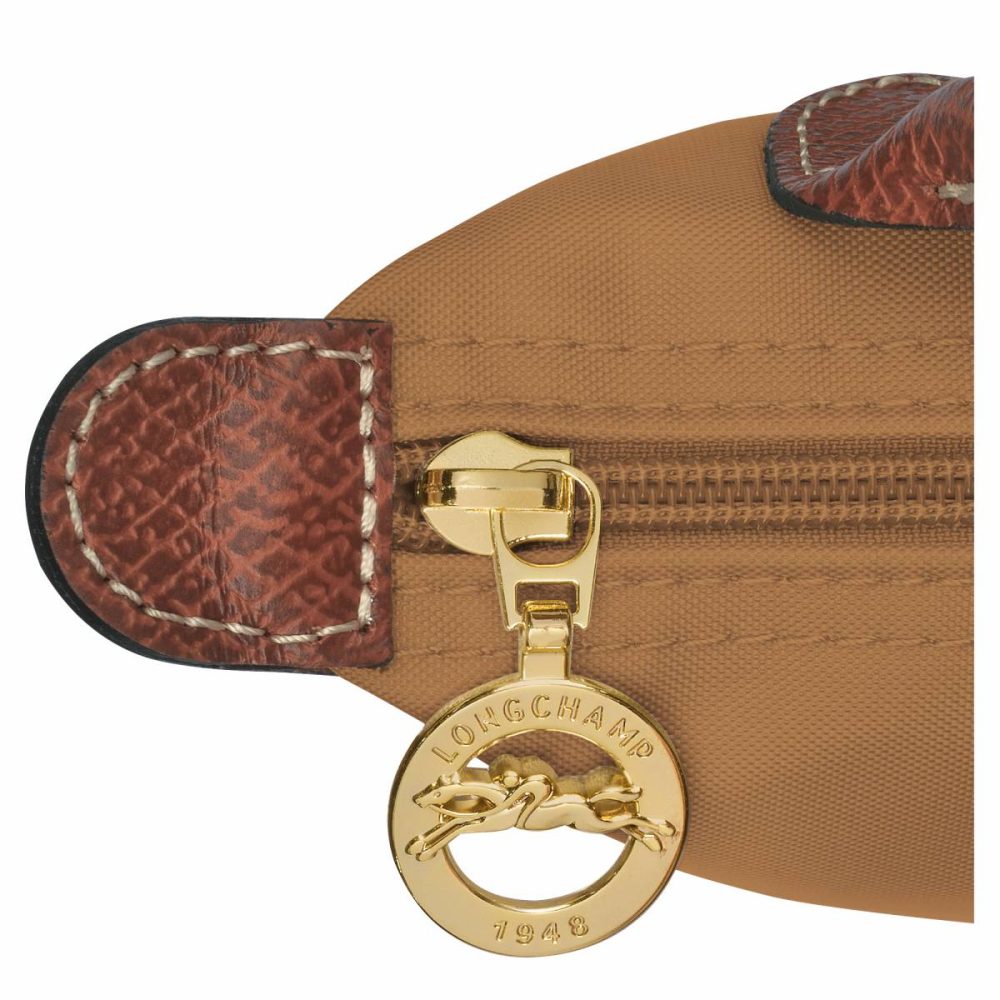 Women Fawn Le Pliage Original Pouch With Handle Fawn - Recycled Canvas Pouches & Cases Longchamp - Image 5