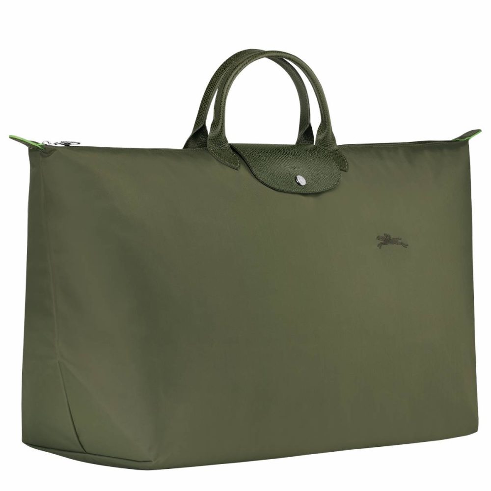 Women Forest Longchamp Travel Bags Le Pliage Green Xl Travel Bag Forest - Recycled Canvas - Image 2