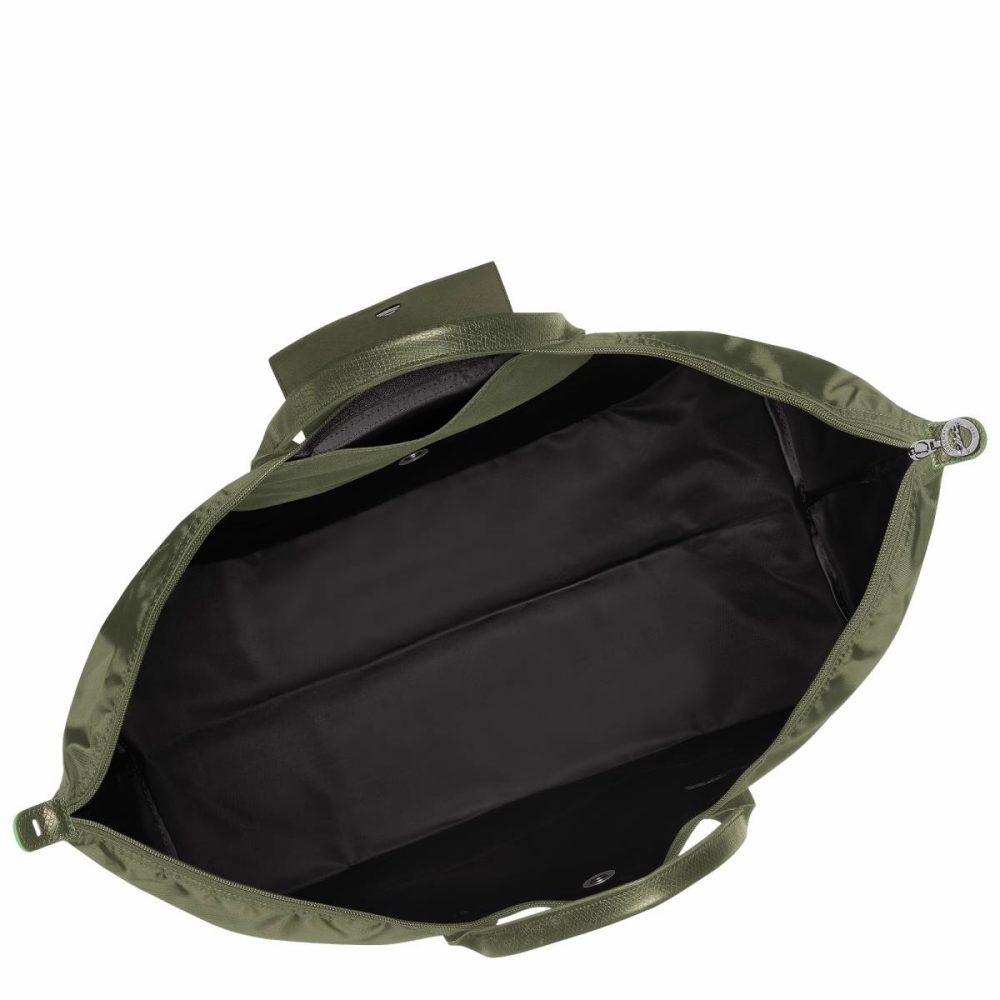 Women Forest Longchamp Travel Bags Le Pliage Green Xl Travel Bag Forest - Recycled Canvas - Image 4