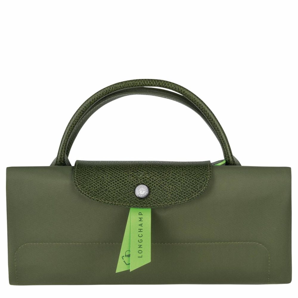 Women Forest Longchamp Travel Bags Le Pliage Green Xl Travel Bag Forest - Recycled Canvas - Image 5