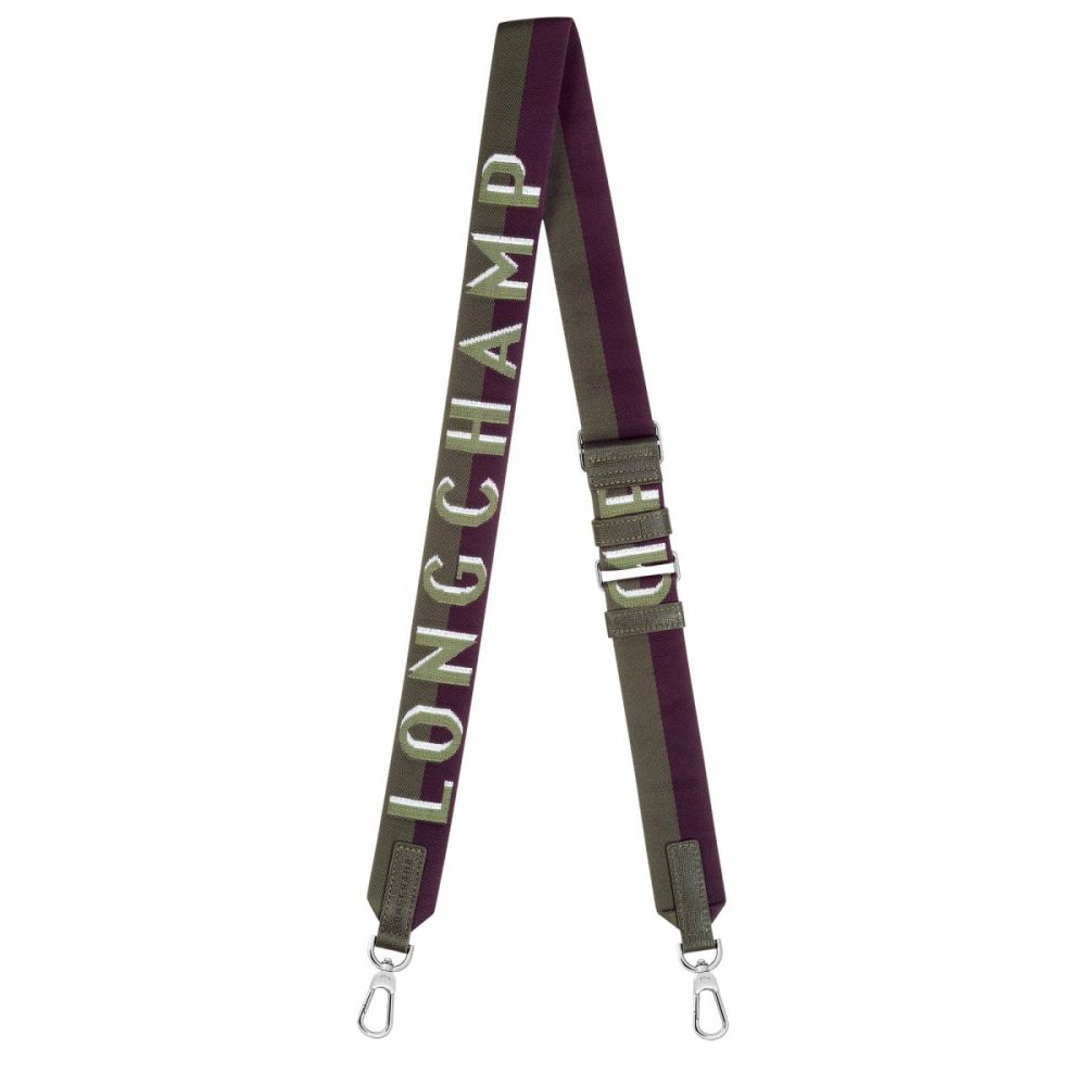 Women Laurel Shoulder Straps Longchamp Shadow Shoulder Strap Laurel - Canvas