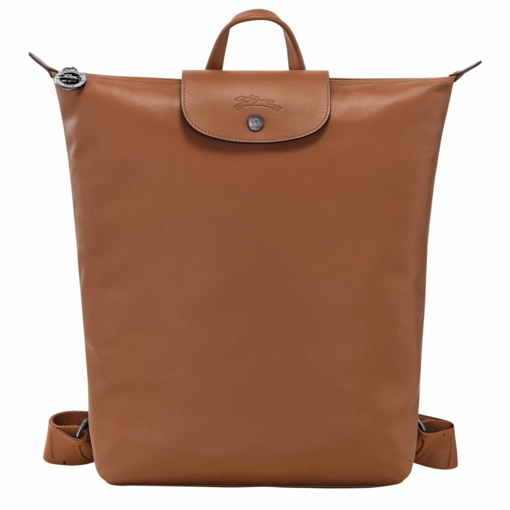 Women Le Pliage Xtra M Backpack Cognac - Leather Leather Bags Cognac Longchamp