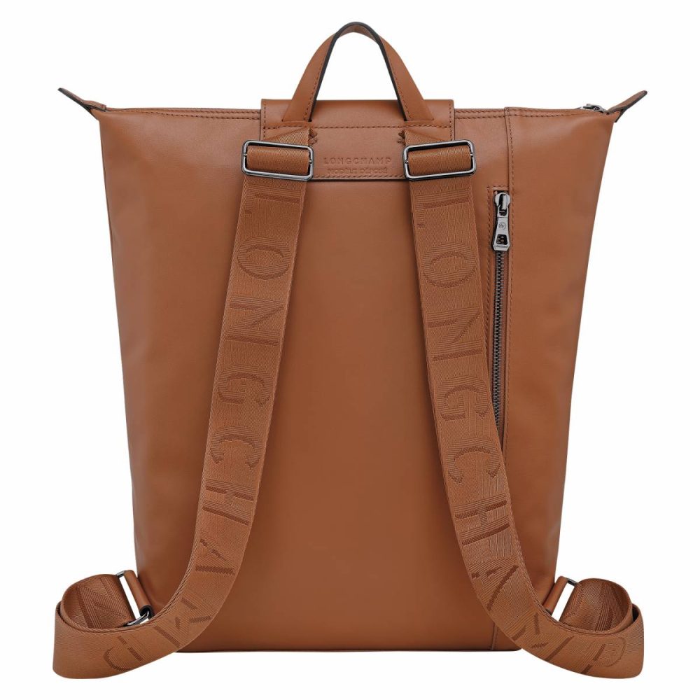 Women Le Pliage Xtra M Backpack Cognac - Leather Leather Bags Cognac Longchamp - Image 4