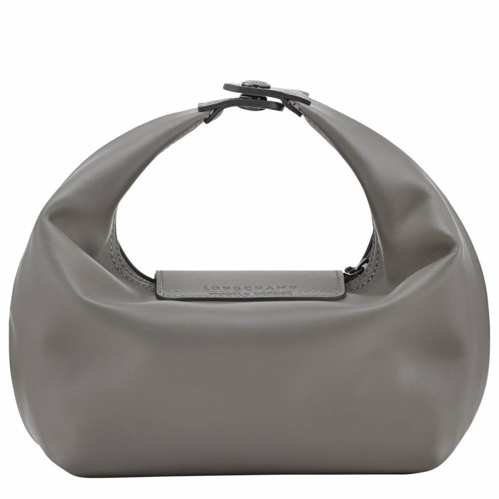Women Le Pliage Xtra Xs Handbag Turtledove - Leather Longchamp Turtledove Leather Bags - Image 4