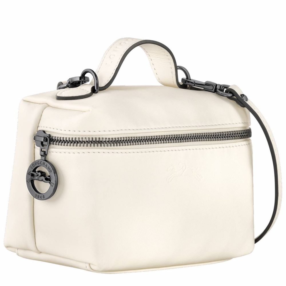Women Le Pliage Xtra Xs Vanity Ecru - Leather Ecru Longchamp Leather Bags - Image 3