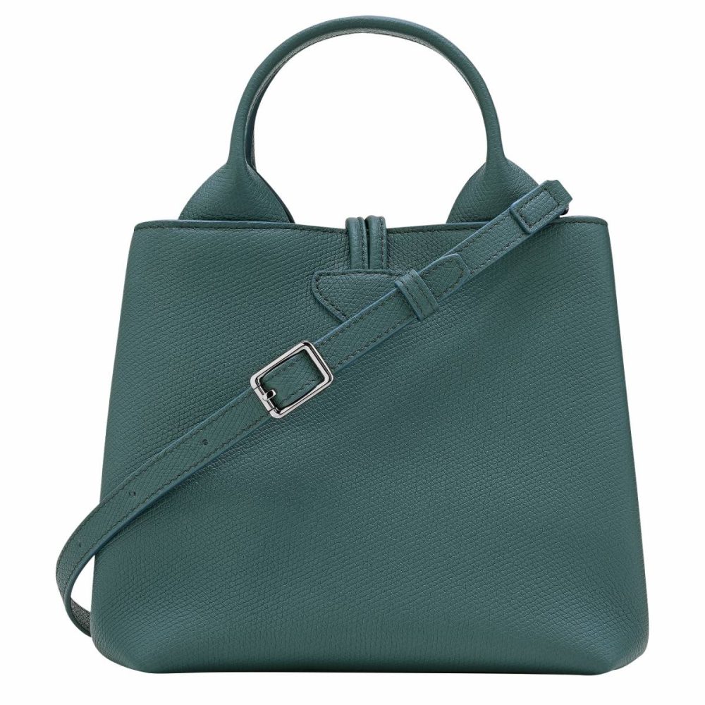 Women Le Roseau S Handbag Cedar - Leather Leather Bags Longchamp Cedar - Image 4
