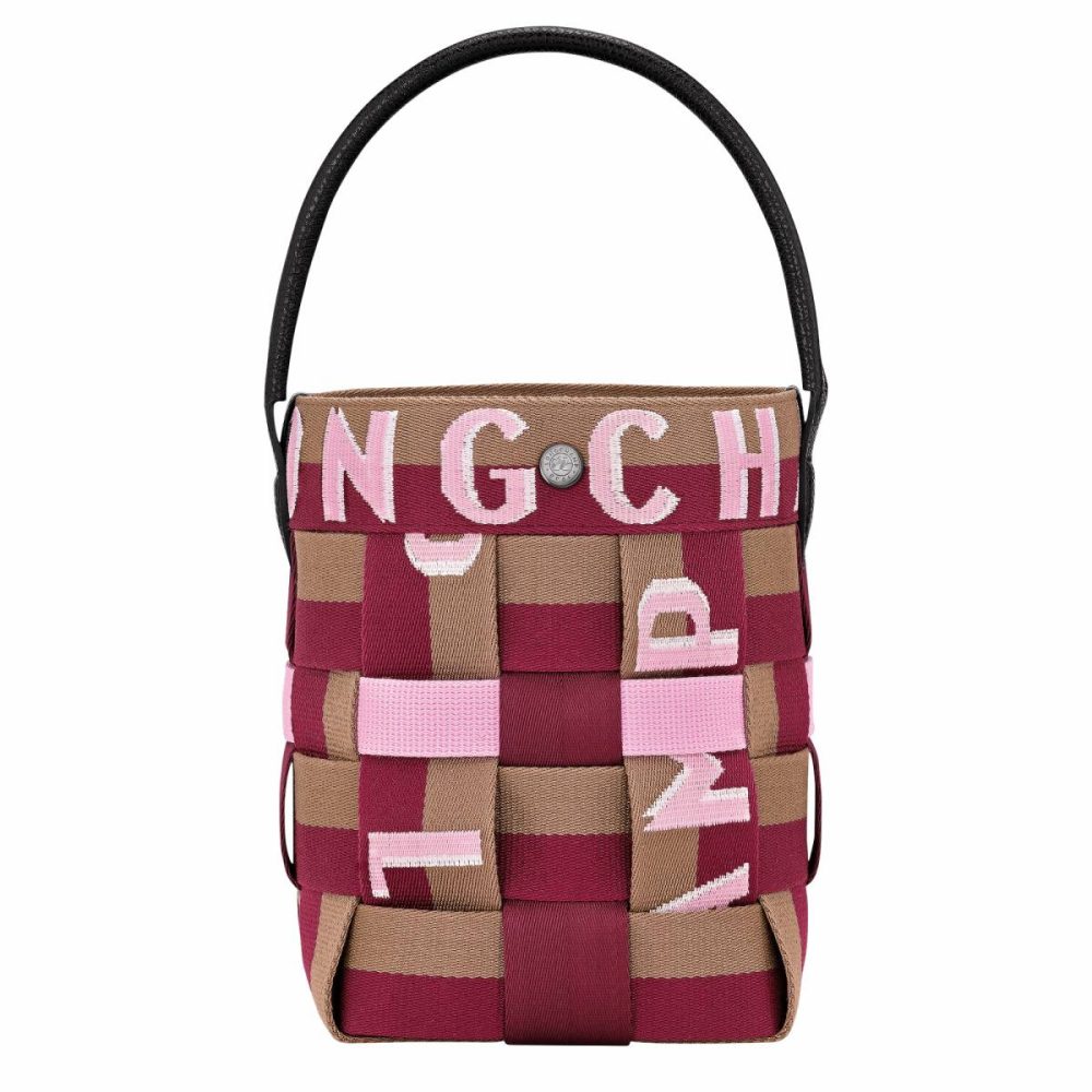 Women Longchamp Artichoke/Beetroot Mini Bags Re-Play Xs Bucket Bag Artichoke/Beetroot - Canvas