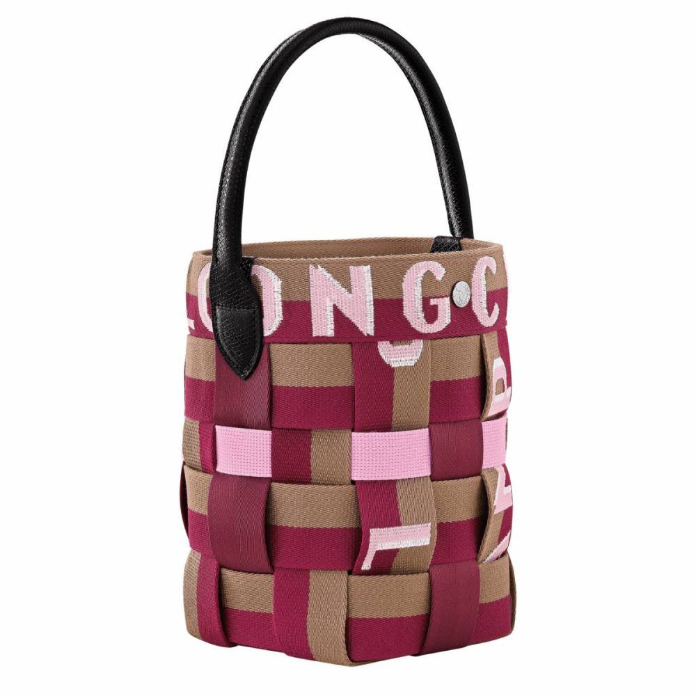 Women Longchamp Artichoke/Beetroot Mini Bags Re-Play Xs Bucket Bag Artichoke/Beetroot - Canvas - Image 3