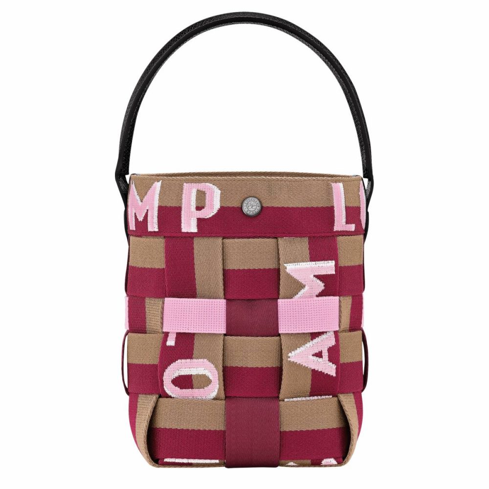 Women Longchamp Artichoke/Beetroot Mini Bags Re-Play Xs Bucket Bag Artichoke/Beetroot - Canvas - Image 4