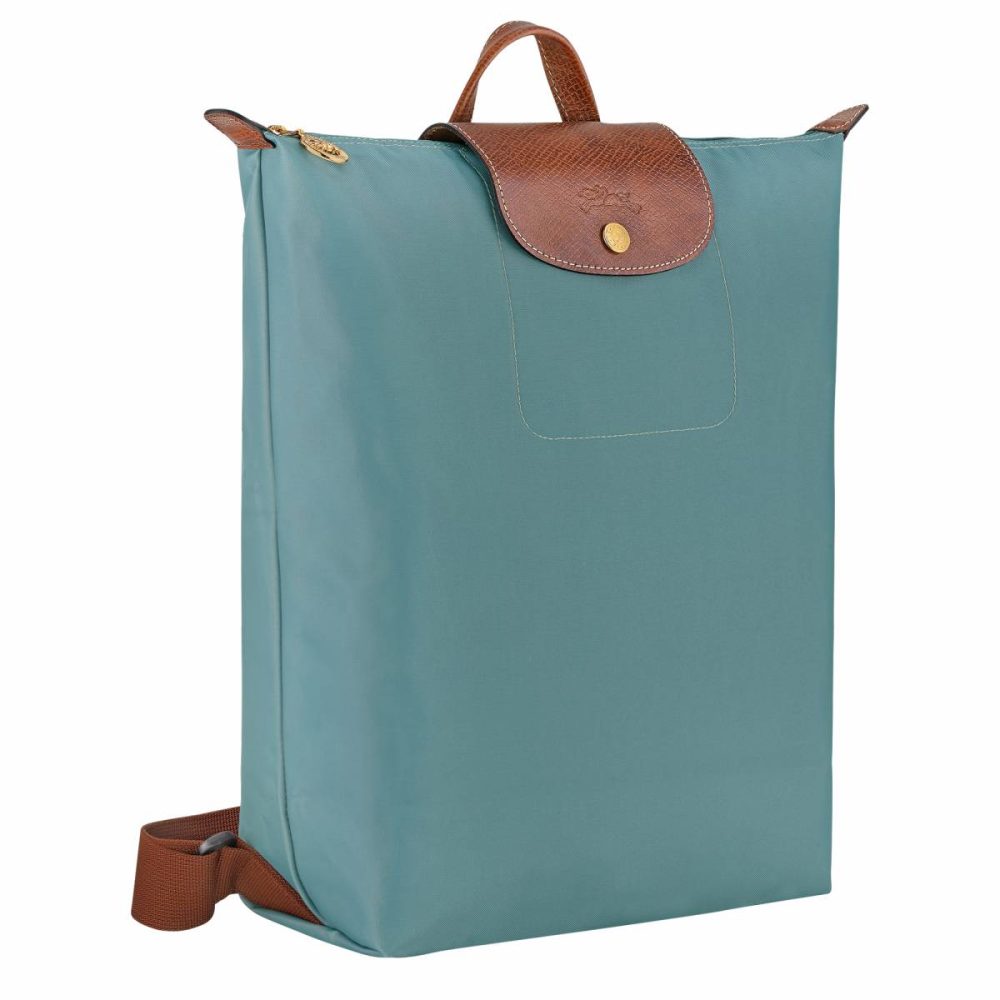 Women Longchamp Backpacks Eucalyptus Le Pliage Original M Backpack Eucalyptus - Canvas - Image 3