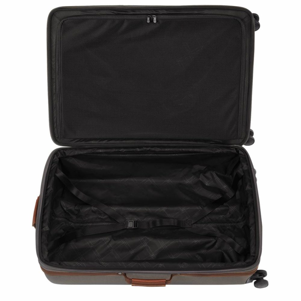 Women Longchamp Boxford Xl Suitcase Brown - Recycled Canvas Brown Suitcases - Image 4