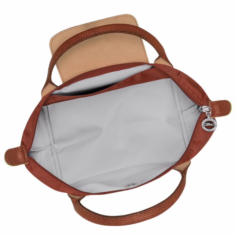 Women Longchamp Chestnut Le Pliage Green S Handbag Chestnut - Recycled Canvas Handbags - Image 4