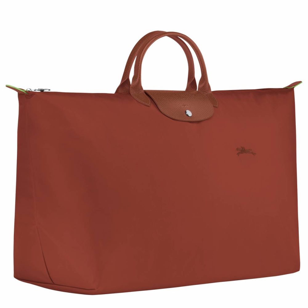 Women Longchamp Chestnut Travel Bags Le Pliage Green Xl Travel Bag Chestnut - Recycled Canvas - Image 2