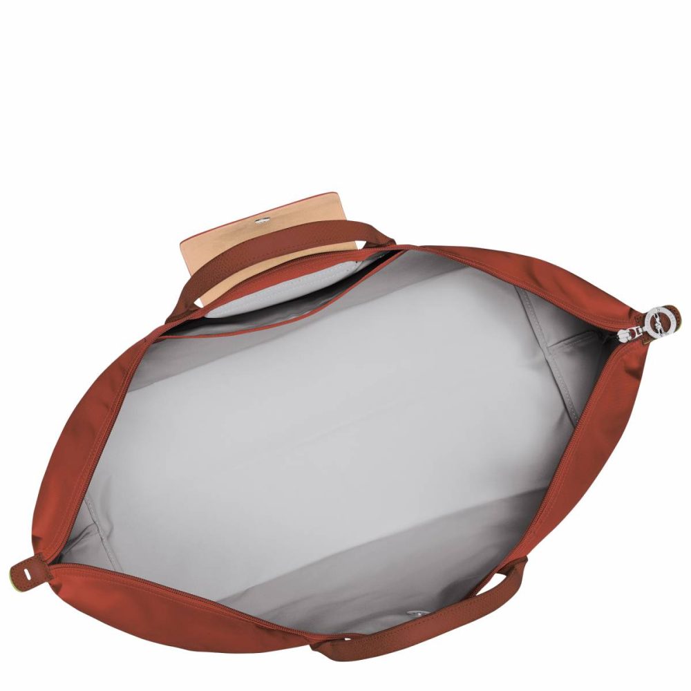 Women Longchamp Chestnut Travel Bags Le Pliage Green Xl Travel Bag Chestnut - Recycled Canvas - Image 4
