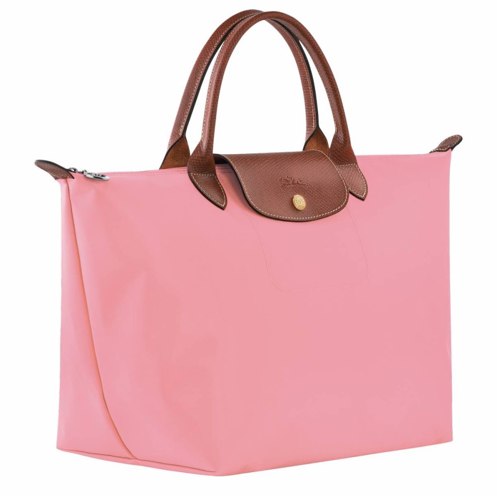 Women Longchamp Marshmallow Handbags Le Pliage Original M Handbag Marshmallow - Recycled Canvas