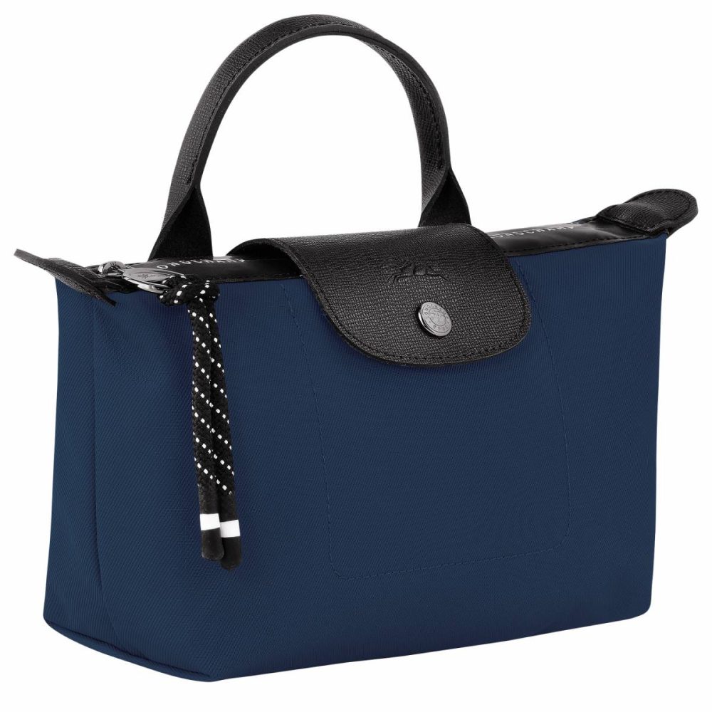 Women Navy Pouches & Cases Le Pliage Energy Pouch Navy - Recycled Canvas Longchamp - Image 2
