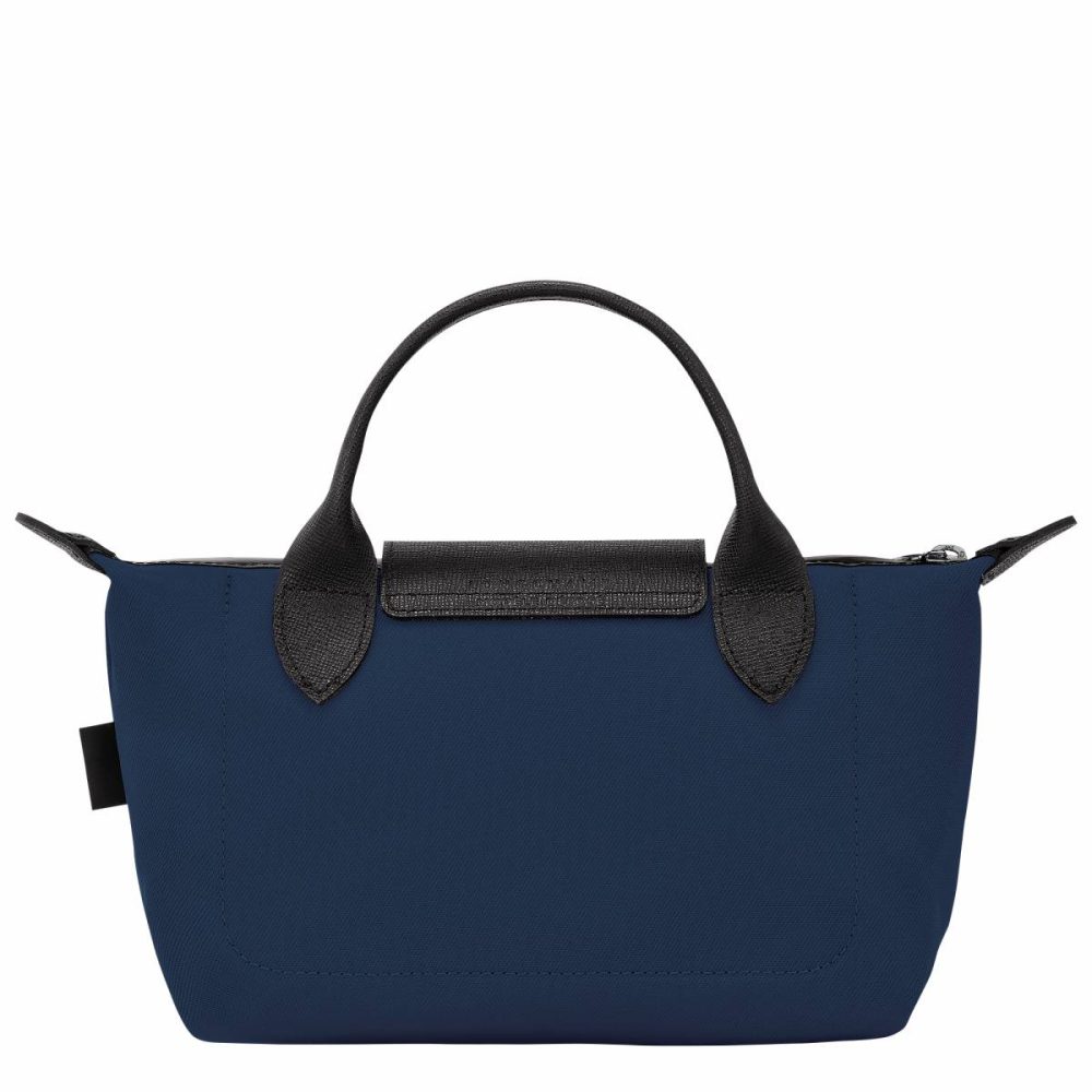 Women Navy Pouches & Cases Le Pliage Energy Pouch Navy - Recycled Canvas Longchamp - Image 3