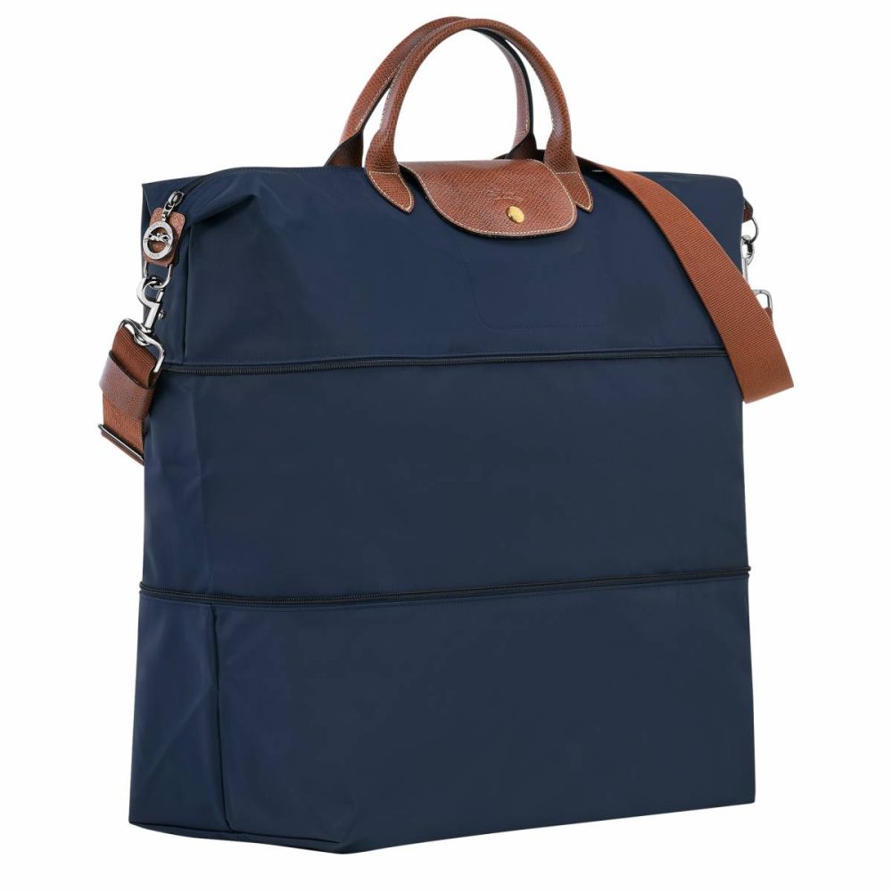 Women Navy Travel Bags Longchamp Le Pliage Original Travel Bag Expandable Navy - Recycled Canvas - Image 2