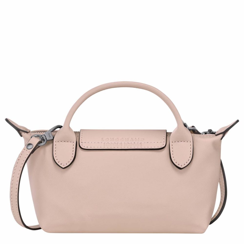 Women Nude Leather Bags Longchamp Le Pliage Xtra Xs Pouch Nude - Leather - Image 4