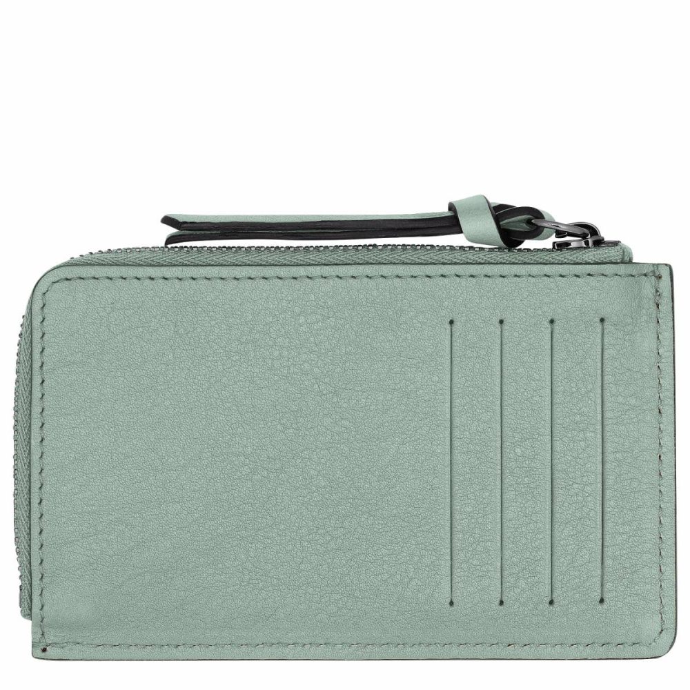 Women Vervain Cardholders & Coin Purses Longchamp 3D Card Holder Vervain - Leather - Image 2
